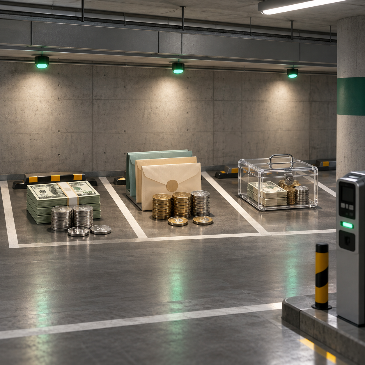Money allocated among SGOV, Korean CD-rate ETFs, and cash management accounts as if parked in separate spaces
